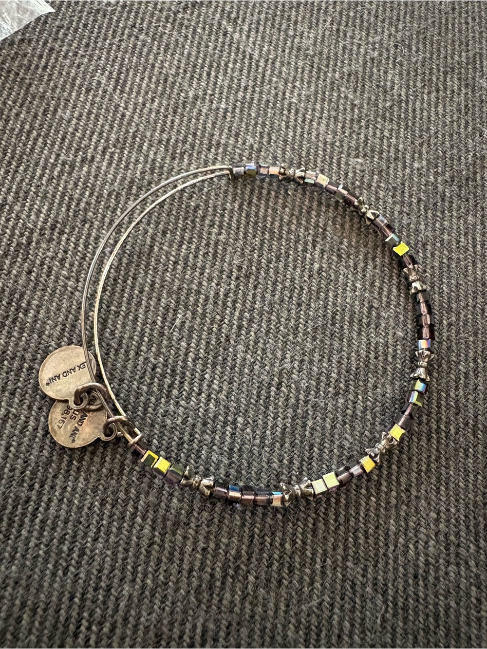 Alex and Ani Iridescent Beaded Bangle Bracelet